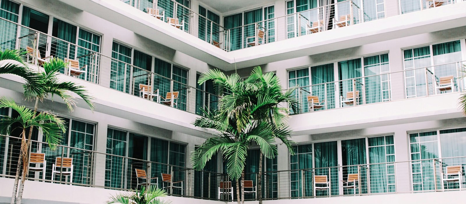 Booking.com hotel listing open on a laptop