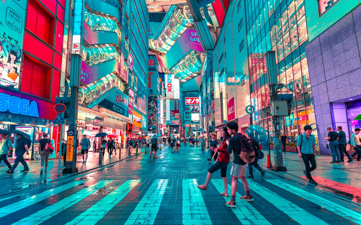 Tokyo city skyline at night